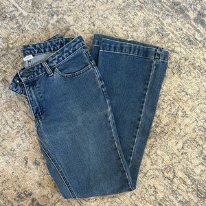 Blue Straight Leg Jeans with Classic Denim Wash